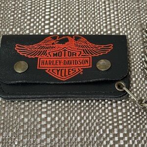 Vintage Harley Dacidson Bifold W/Chain